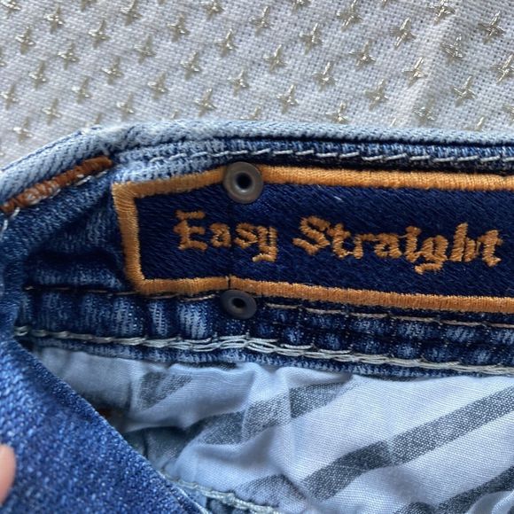 Rock Revival Jeans Women's 28 Easy Straight Tetbury Flap Pocket Bling Low Rise - Picture 9 of 16